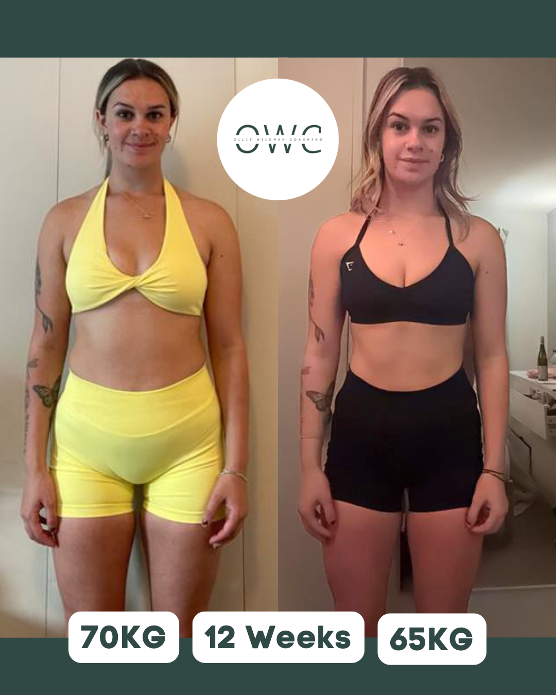 Taylor — before and after transformation