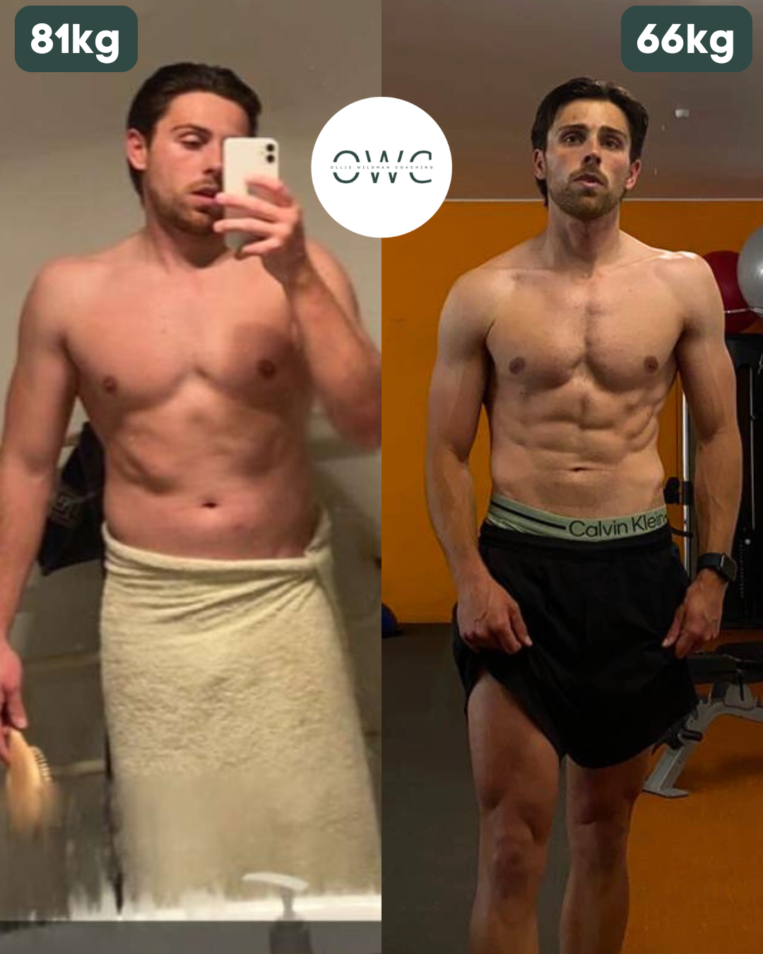 Alex — before and after transformation